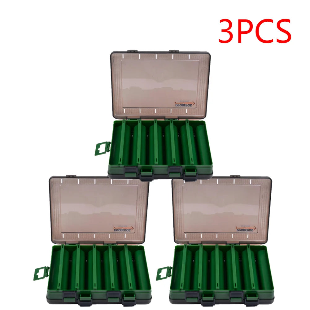 5-1 Pcs Fishing Tackle Box Double Sided Opening