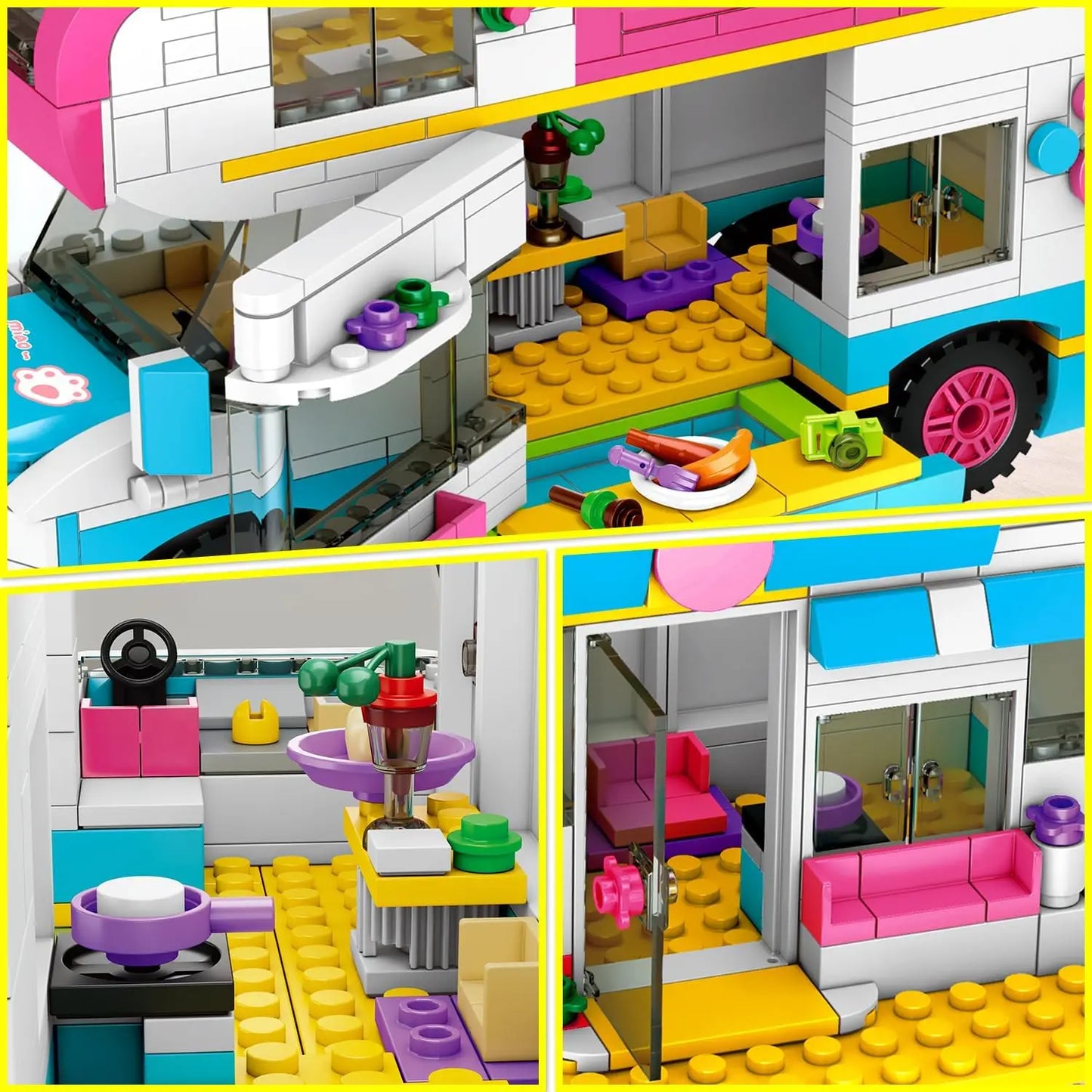 3-in-1 Girls Camper Van Building Set - 494PCS