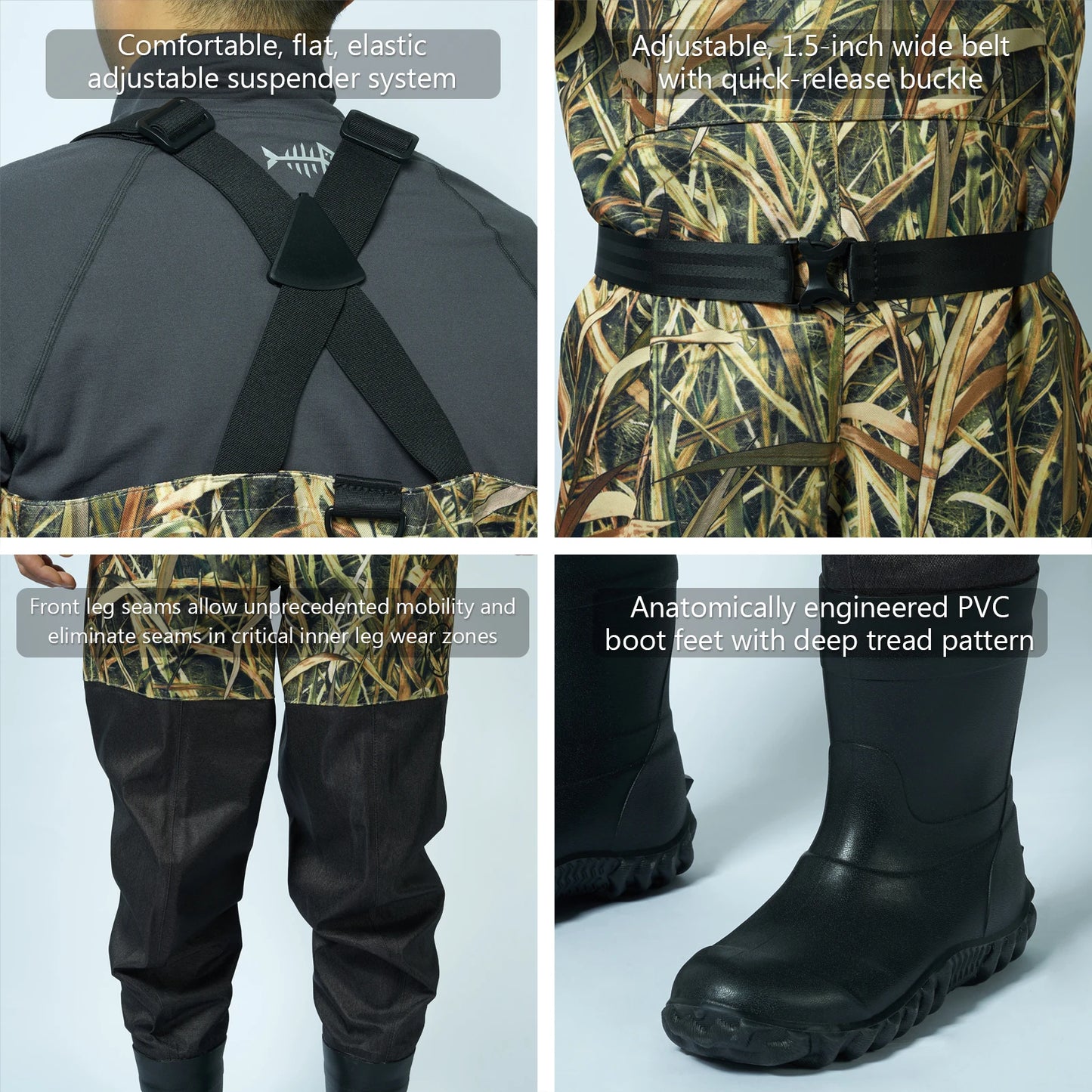 Men Women Boot Foot Waders Breathable Lightweight