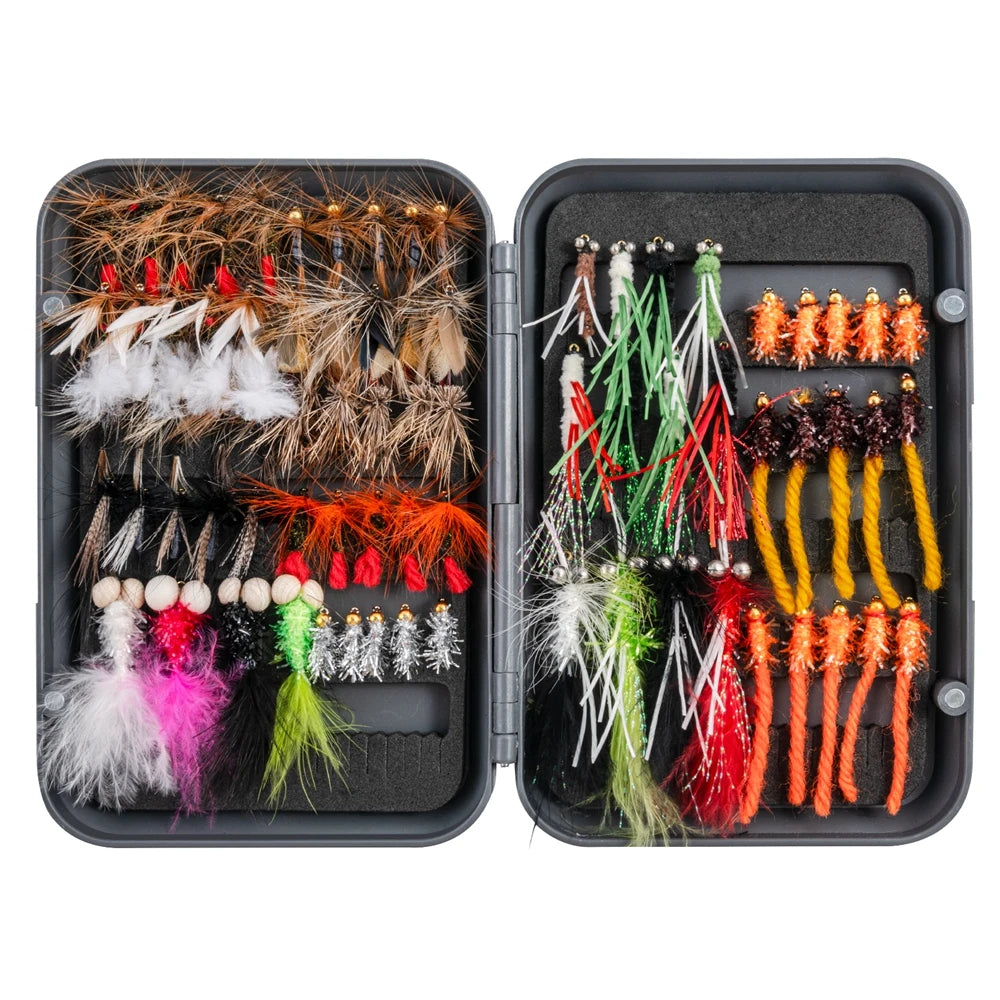 Fly Fishing Lure Kit Nymph Dry Wet