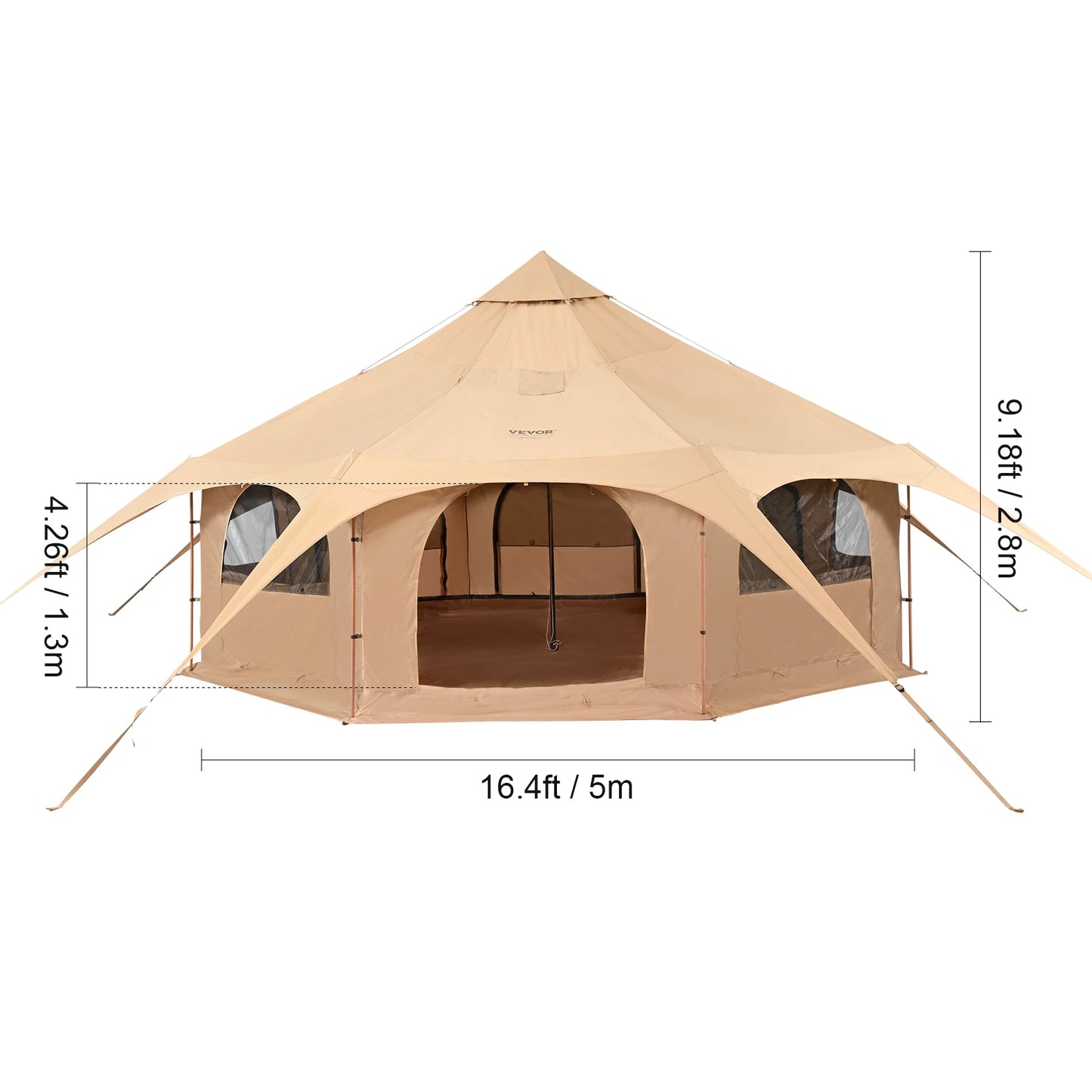 Canvas Bell Yurt Tent  with Stove 8 People