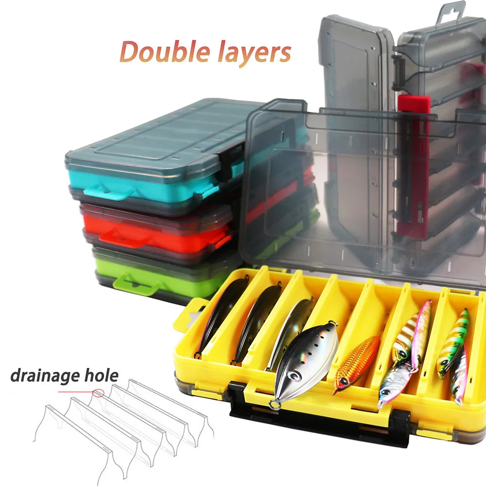 Fishing  Tackle Box Large Storage Double Sided