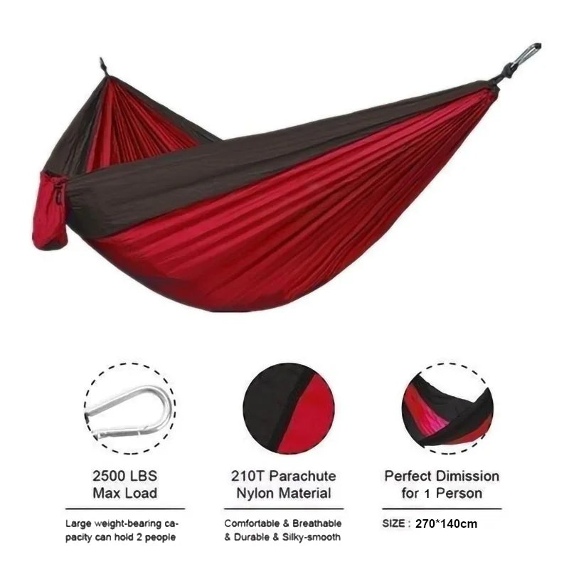 Single Person Portable Hammock  Parachute Fabric