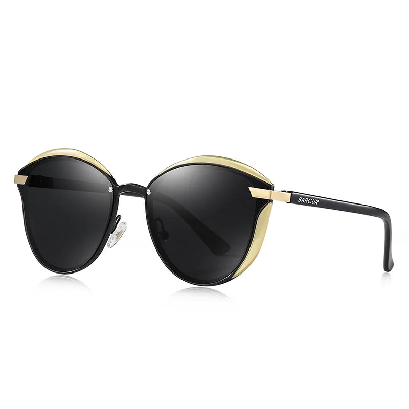 Vintage Polarized  Women Round Sunglasses