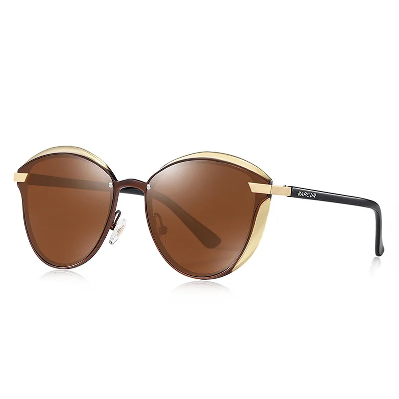 Vintage Polarized  Women Round Sunglasses